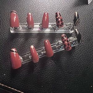 Hand painted and designed press on nail